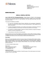 ANNUAL GENERAL MEETING (CNW Group/Meren Energy Inc.)