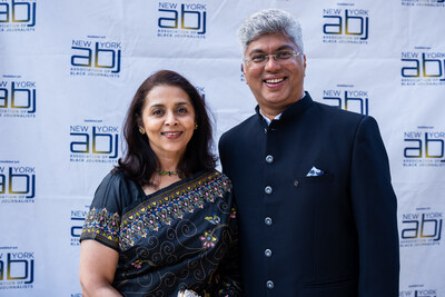 Dr. Gauri Desai and Dr. Abhijit Desai at the NYABJ Awards (Photo Credit: Bodega Photographer).