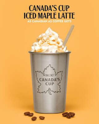 Just in time for summer, Balzac’s Coffee, is launching a bold, limited-edition drink: the Canada’s Cup Iced Maple Latte. (CNW Group/Balzac's Coffee Roasters)
