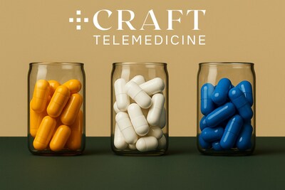 3 pill bottles with CT logo