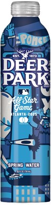 Deer Park® Spring Water unveils a new limited-edition bottle designed by artist George F. Baker III in celebration of the 95th MLB All-Star Game presented by Mastercard®, which will be held in Atlanta on July 15, 2025. The bottle is available wherever Deer Park® Spring Water is sold and offers the public a chance to show support for three local organizations committed to uplifting communities throughout the state of Georgia. (CNW Group/Primo Brands Corporation)