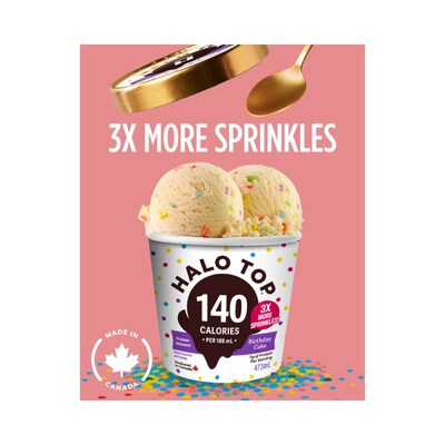 Halo Top Birthday Cake 3x More Sprinkles (CNW Group/Halo Top Canada)
