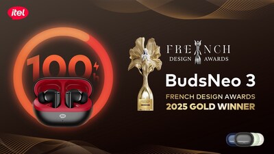 itel Smart Accessories 100 Days Long Lasting Battery Earbuds BudsNeo 3