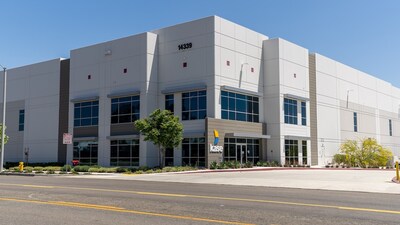 Exterior of Kase Fontana, California facility with Kase logo signage