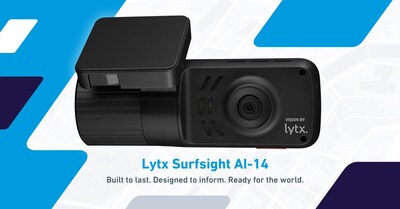 The new, enterprise-ready Lytx Surfsight AI-14 dash cam
