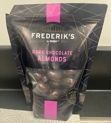 Frederik's Dark Chocolate Almonds - package front