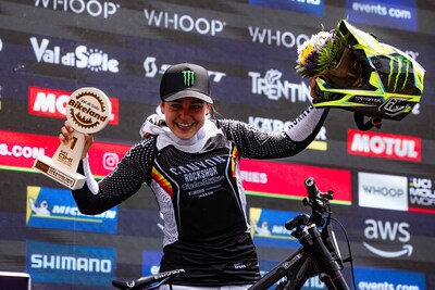 Monster Energy’s Marine Cabirou Takes First Place in the Elite Women's Division at the 2025 UCI Downhill Mountain Bike World Cup in Val Di Sole