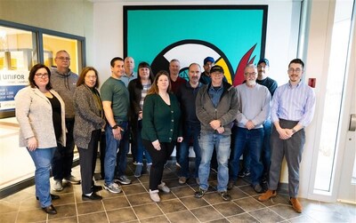 The Nova Scotia Council of Health Support Unions bargaining committee. (CNW Group/Unifor)