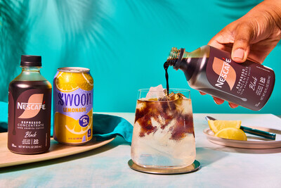 NESCAFÉ®, the world’s largest coffee producer, is hacking iced espresso routines with its new Espresso Concentrate to create a bold summer drink combo: Espresso Lemonade, in collaboration with SWOON® CREDIT: Beth Fuller for NESCAFÉ® (PRNewsfoto/NESCAFÉ®)