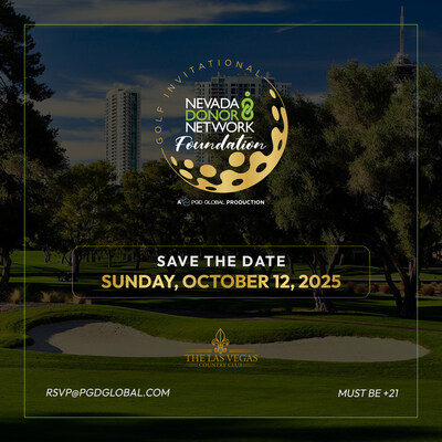 SAVE THE DATE! 2025 Nevada Donor Network Foundation Golf Invitational for Sunday, October 12 at Las Vegas Country Club.