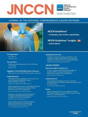 JNCCN Cover, June 2025. New study in JNCCN showcases how telehealth helps overcome geographic and resource gaps in cancer care globally. Learn more at JNCCN.org.