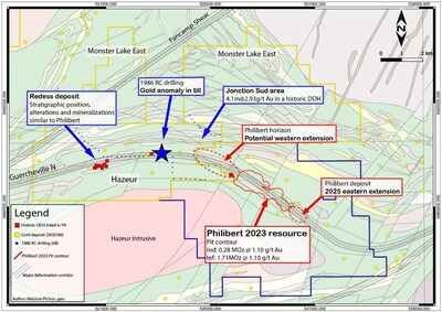 Figure 2:  Geology Map of Philibert area with Targets. See NI-43-101 information below in note 3. (CNW Group/Northern Superior Resources Inc.)
