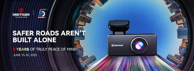 Redtiger celebrates its fifth anniversary with a #BrakeForGood campaign offering limited-edition prizes and exclusive discounts on car dash cams.
