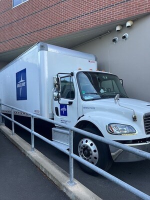 A Medline delivery truck arrives with supplies for Santiam Hospital and Clinics in Oregon as part of the new Prime Vendor relationship.