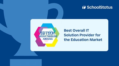 SchoolStatus and EdTech Breakthrough Award logos