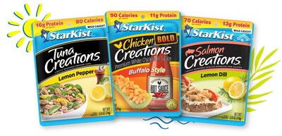 Fuel your summer with StarKist’s ready-to-eat Tuna, Chicken, and Salmon Creations® pouches.