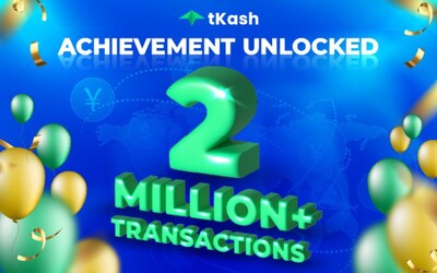 tKash reaches a new milestone 2 MILLION+ transactions!