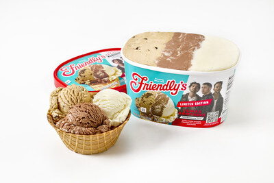 Jonas Brothers x Friendly's ice cream—Kevin's Coffee Cookie Crumble, Joe's Marshmallow Swirl, and Nick's Vanilla—scooped to perfection for a limited time only.