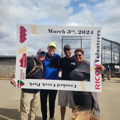 Scott Carstens volunteering at a hunger walk event.