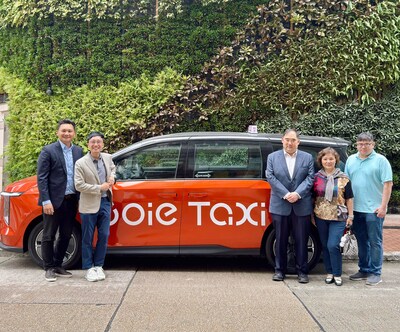 YAS Insurance and JOIE have partnered to launch Hong Kong’s first taxi fleet powered by a driving behavior-based insurance model. By leveraging real-time driving data, the initiative promotes safer, smarter mobility and transparent fleet operations.
(From left to right: Mr. Mr Andy Ann, Co-founder of YAS; Mr. William Lee, Co-founder of YAS; Mr. Aaron Ng, Managing Director of Tai Wo Management (the parent company of JOIE); Ms. Eliza Lau, Operations Manager, JOIE; and Mr. Barry Ng, Director of JOIE.)