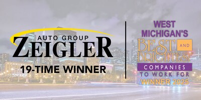 Zeigler Auto Group Earns 19th Consecutive West Michigan’s 2025 Best and Brightest Companies to Work For® Award