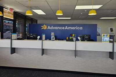Inside South Gate Advance America location.