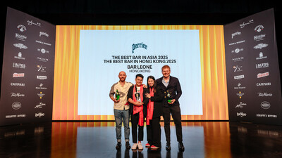 Bar Leone in Hong Kong is crowned The Best Bar in Asia, sponsored by Perrier, for the second consecutive year, at the live awards ceremony for Asia’s 50 Best Bars 2025 in Macau. Bar Leone in Hong Kong is crowned The Best Bar in Asia, sponsored by Perrier, for the second consecutive year, at the live awards ceremony for Asia’s 50 Best Bars 2025 in Macau.