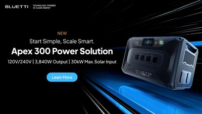 BLUETTI Unveils Apex 300 Power Station in Canada to Meet Growing Energy Demands