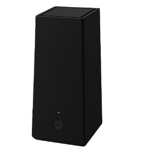 The Motorola MQ20 Wi-Fi 6E Mesh Router with 6 GHz coverage for homes in black