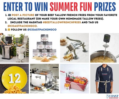 French fry fans have a chance to win amazing prizes, including a year’s supply of tallow fries and top-notch fry equipment.
