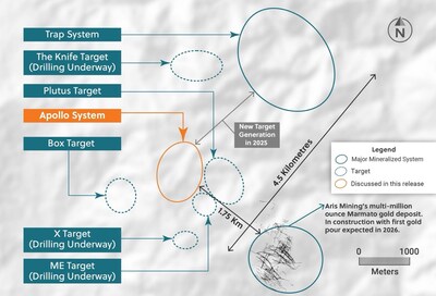 Figure 3: Plan View of the Guayabales Project Highlighting the Apollo Target Area (CNW Group/Collective Mining Ltd.)
