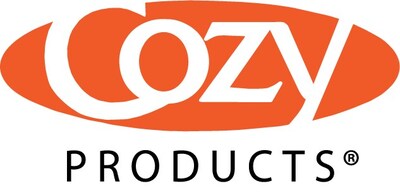 Cozy Products logo with a bold orange oval showcasing the word “Cozy” in large white letters, and the word “Products” in black text beneath the oval.