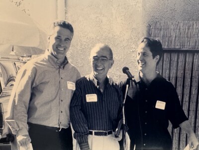 John Dedola (C), founder of Dedola Global Logistics, with his sons Marc (L) and Stephen (R)
