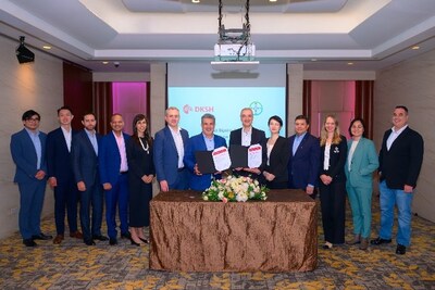 A contract signing ceremony between DKSH Healthcare and Bayer Pharmaceuticals - in Singapore
