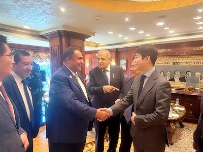 Eng. Khaled Abdullah, BEK Chairman and former Egyptian Prime Minister Ibrahim Mahlab and Wook Lee EDENA CEO