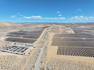 Ariel view facing north of Escape Solar Summer 2025