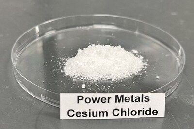 Figure 2 – Sample of 99.6% cesium chloride crystals produced from West Joe pollucite concentrate (CNW Group/Power Metals Corp.)