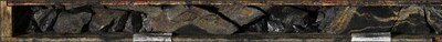 Photo 1: Sphalerite and galena within faulting in NB25-004 at 204.1 m (CNW Group/Fireweed Metals Corp.)