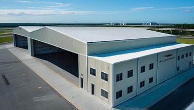 Introducing Flightpath’s new Boca Raton hangar, designed to accommodate private aircraft of all sizes. (PRNewsfoto/Flightpath Aviation USA)