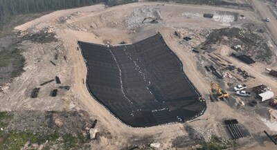 Site Water Runoff Liner Installation (CNW Group/Foran Mining Corporation)