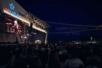 Fortune Feimster helped Johnsonville throw one of the wildest Fourth of July bashes ever, leading a "Happy Birthday" singalong while the world's first sausage-themed drone show lit up the sky at Summerfest in Milwaukee in July 4, 2025. (Photo credit: CJ Foeckler)