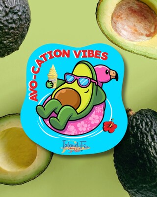 In addition to a free scoop of avocado, Island Fin is rolling out a special National Avocado Day sticker as part of their collectible series.