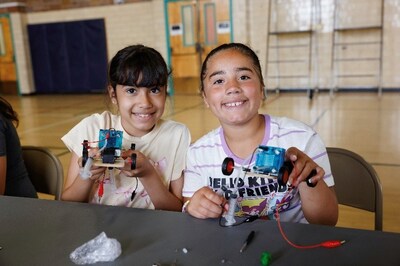 Students present their hydrogen-powered model vehicles during the Hyundai Hydrogen STEM Program at Greater Holyoke YMCA in Holyoke, Mass. on July 9, 2025. (Photo/Hyundai)