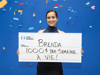 A young woman in her twenties wins $1,000 a week for life! (CNW Group/Loto-Québec) A young woman in her twenties wins $1,000 a week for life! (CNW Group/Loto-Québec)
