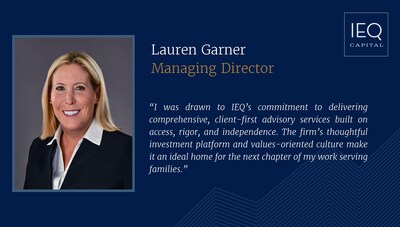 Lauren Garner, Managing Director of IEQ Capital