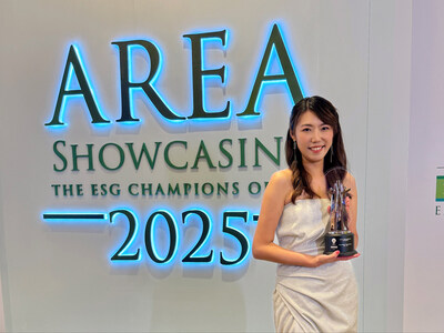 J&V Energy General Manager Shu-Min Chao emphasized the importance of the company's AREA awards as a reflection of its ESG leadership and Taiwan's rising stature in the global renewable energy landscape. (PRNewsfoto/J&V Energy Technology Co., Ltd.)