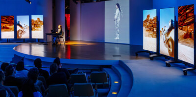 Ayoung Kim's visionary art, amplified by LG OLED evo, transformed the Guggenheim into an immersive experience.