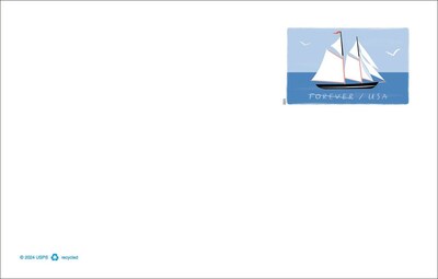 Schooner Stamped Card Sails Into Post Offices