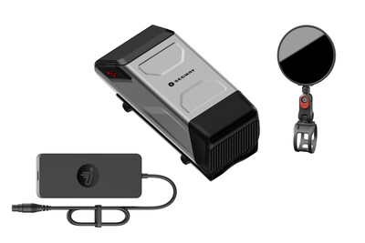Joining Segway’s accessory collection for its third-generation electric scooters are a 48-volt Fast Charger, a 48-volt External Battery and a Rear-View Mirror.