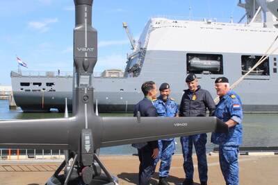 From left: Ryan Tseng, co-founder and chief strategy officer at Shield AI; Vice Adm. René Tas, commander of the Royal Netherlands Navy; Vice Adm. Jan Willem Hartman, Netherlands national armaments director and commander of the Materiel and IT Command (CommIT); and Commodore Frank Lenssen, director of operations, Royal Netherlands Navy. Photo taken at the Maritime Uncrewed event hosted by the Royal Netherlands Navy in Den Helder. From left: Ryan Tseng, co-founder and chief strategy officer at Shield AI; Vice Adm. René Tas, commander of the Royal Netherlands Navy; Vice Adm. Jan Willem Hartman, Netherlands national armaments director and commander of the Materiel and IT Command (CommIT); and Commodore Frank Lenssen, director of operations, Royal Netherlands Navy. Photo taken at the Maritime Uncrewed event hosted by the Royal Netherlands Navy in Den Helder.